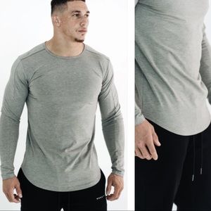 NEW • GHOSTFIT Legacy Long Sleeved Athletic Shirt in Gray